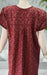 Maroon Leafy Soft Cotton Nighty. Soft Breathable Fabric | Laces and Frills