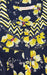 Navy Blue/Yellow Garden Pure Cotton Feeding Nighty . Pure Durable Cotton | Laces and Frills - Laces and Frills