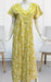 Yellow Floral Pure Cotton Nighty. Pure Durable Cotton | Laces and Frills - Laces and Frills