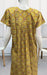 Yellow Tiny Manga Motif Pure Cotton Nighty. Pure Durable Cotton | Laces and Frills - Laces and Frills