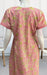 Peach/Green Jaipura Pure Cotton Nighty. Pure Durable Cotton | Laces and Frills - Laces and Frills