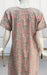 Grey/Pink Jaipura Pure Cotton Nighty. Pure Durable Cotton | Laces and Frills - Laces and Frills