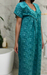 Teal Green Garden Pure Cotton Nighty. Pure Durable Cotton | Laces and Frills