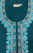 Teal Blue Embroidery Soft Cotton Nighty. Soft Breathable Fabric | Laces and Frills