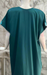 Teal Blue Embroidery Soft Cotton Nighty. Soft Breathable Fabric | Laces and Frills