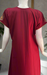 Maroon Embroidery Soft Cotton Nighty. Soft Breathable Fabric | Laces and Frills