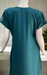 Teal Blue Embroidery Soft Cotton Nighty. Soft Breathable Fabric | Laces and Frills