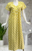 Yellow Flora Pure Cotton Feeding Nighty . Pure Durable Cotton | Laces and Frills