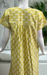 Yellow Flora Pure Cotton Feeding Nighty . Pure Durable Cotton | Laces and Frills