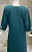 Teal Blue Embroidery Soft Cotton Long Sleeves Nighty. Soft Breathable Fabric | Laces and Frills