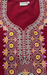 Maroon Embroidery Soft Cotton Long Sleeves Nighty. Soft Breathable Fabric | Laces and Frills