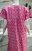 Pink Leafy Full Open Pure Cotton Nighty. Pure Durable Cotton | Laces and Frills