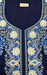 Navy Blue Embroidery Soft Cotton Nighty. Soft Breathable Fabric | Laces and Frills