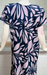 Purple/Navy Blue Leafy Rayon Nighty. Flowy Rayon Fabric | Laces and Frills