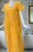 Yellow Leafy Full Open Pure Cotton Nighty. Pure Durable Cotton | Laces and Frills