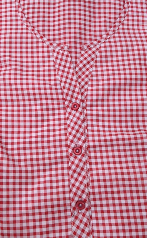 Red Checks Soft Cotton Maternity Nursing Nighty. Soft Breathable Fabric | Laces and Frills