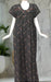 Black/Brown Abstract Spun Maternity Nursing Nighty. Flowy Spun Fabric | Laces and Frills