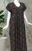 Black/Pink Abstract Spun Maternity Nursing Nighty. Flowy Spun Fabric | Laces and Frills