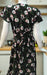 Black Floral Soft Cotton Maternity Nursing Nighty. Soft Breathable Fabric | Laces and Frills