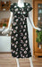 Black Floral Soft Cotton Maternity Nursing Nighty. Soft Breathable Fabric | Laces and Frills