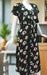 Black Floral Soft Cotton Maternity Nursing Nighty. Soft Breathable Fabric | Laces and Frills