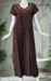 Brown Abstract Spun Nighty. Flowy Spun Fabric | Laces and Frills