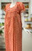 Peach Tiny Flora Pure Cotton Maternity Nursing Nighty. Pure Durable Cotton | Laces and Frills