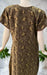 Brown Embroidery Spun Nighty. Flowy Spun Fabric | Laces and Frills