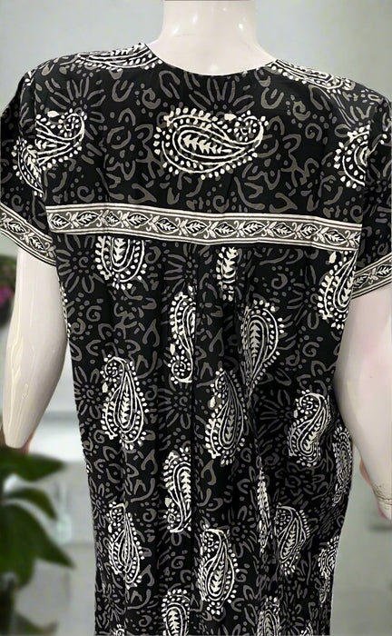 Black Manga Motif Pure Cotton Nighty. Pure Durable Cotton | Laces and Frills