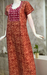 Maroon Kalamkari Pure Cotton Nighty. Pure Durable Cotton | Laces and Frills